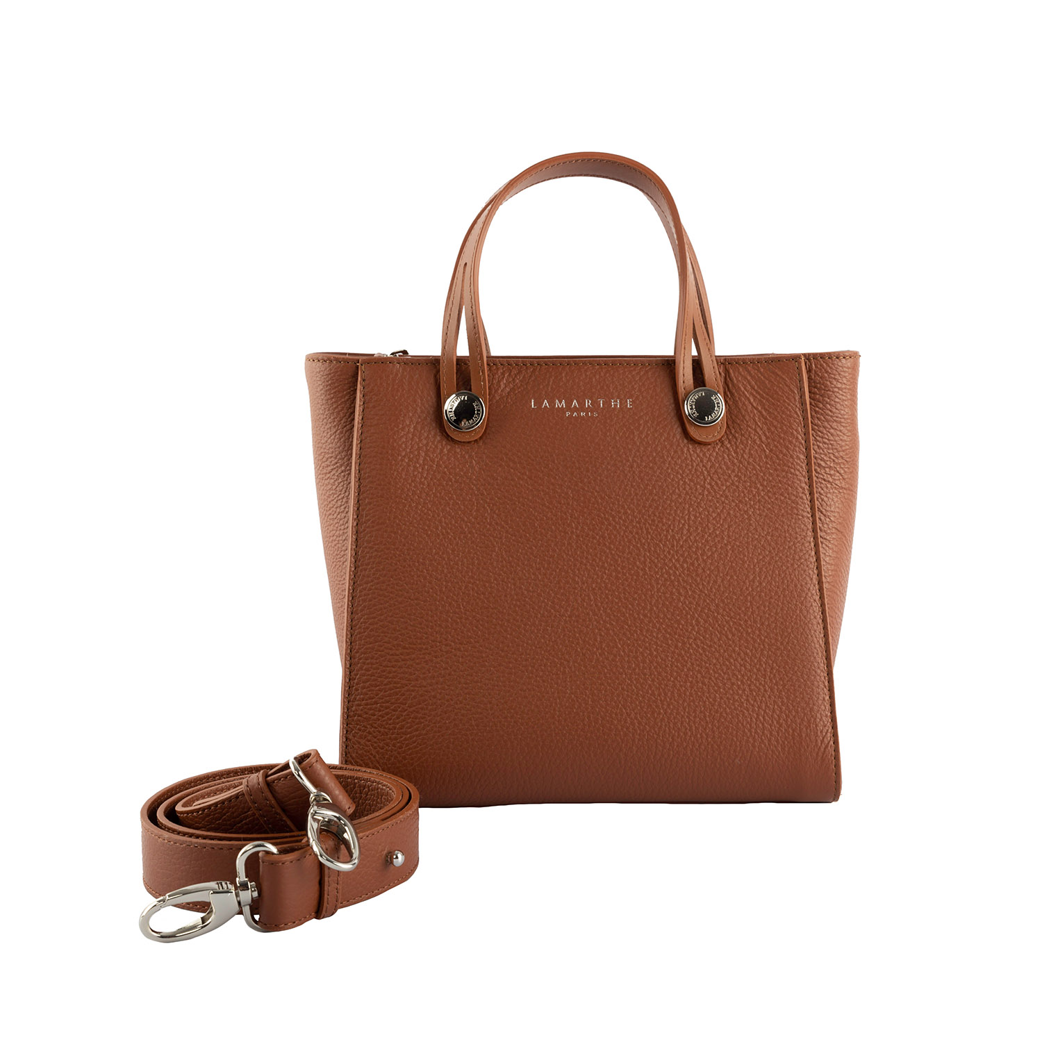 Lamarthe Fidèle Handtasche Cognacbraun Vollleder