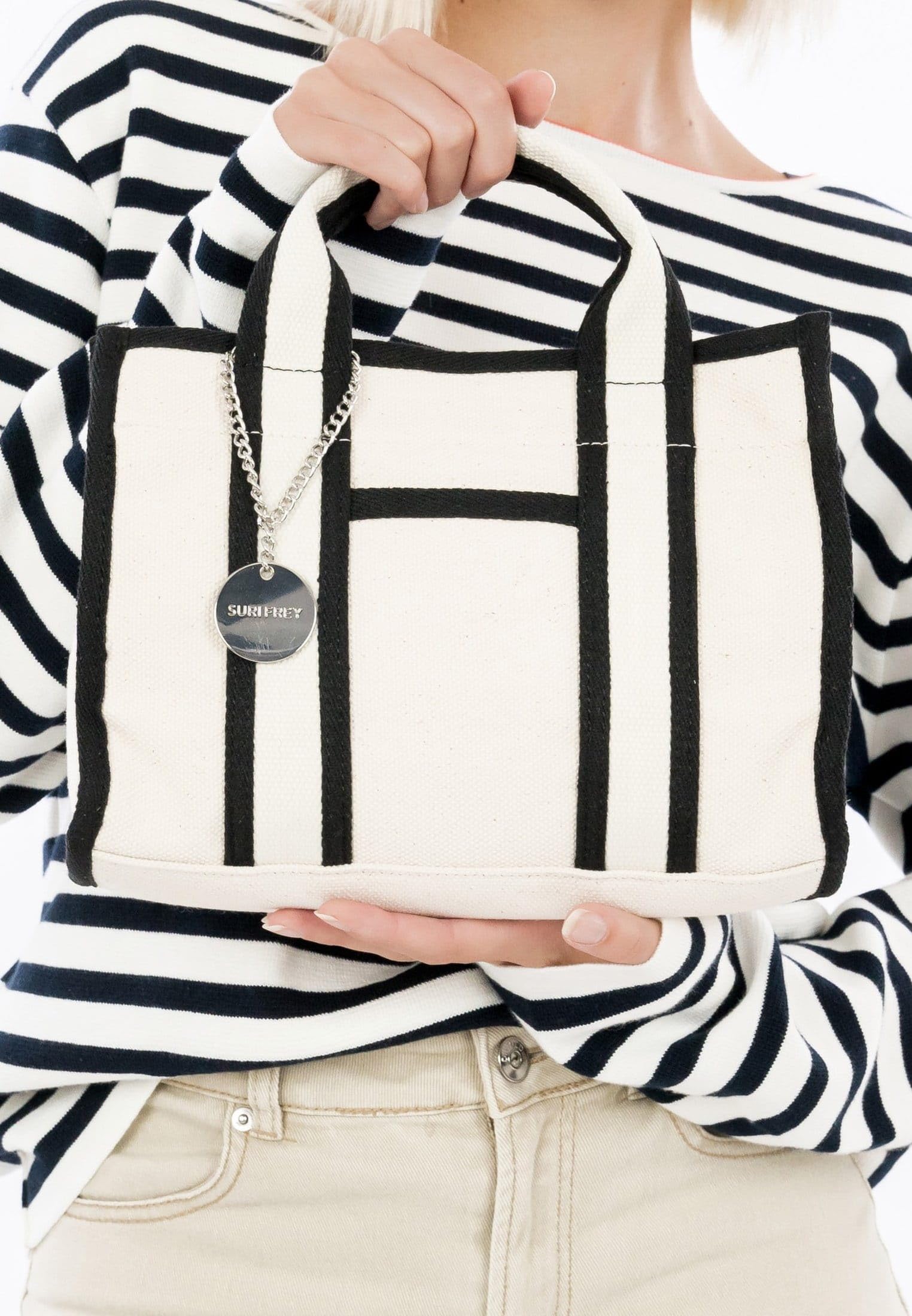 SURI FREY Bethany Shopper Schwarz zweifarbig