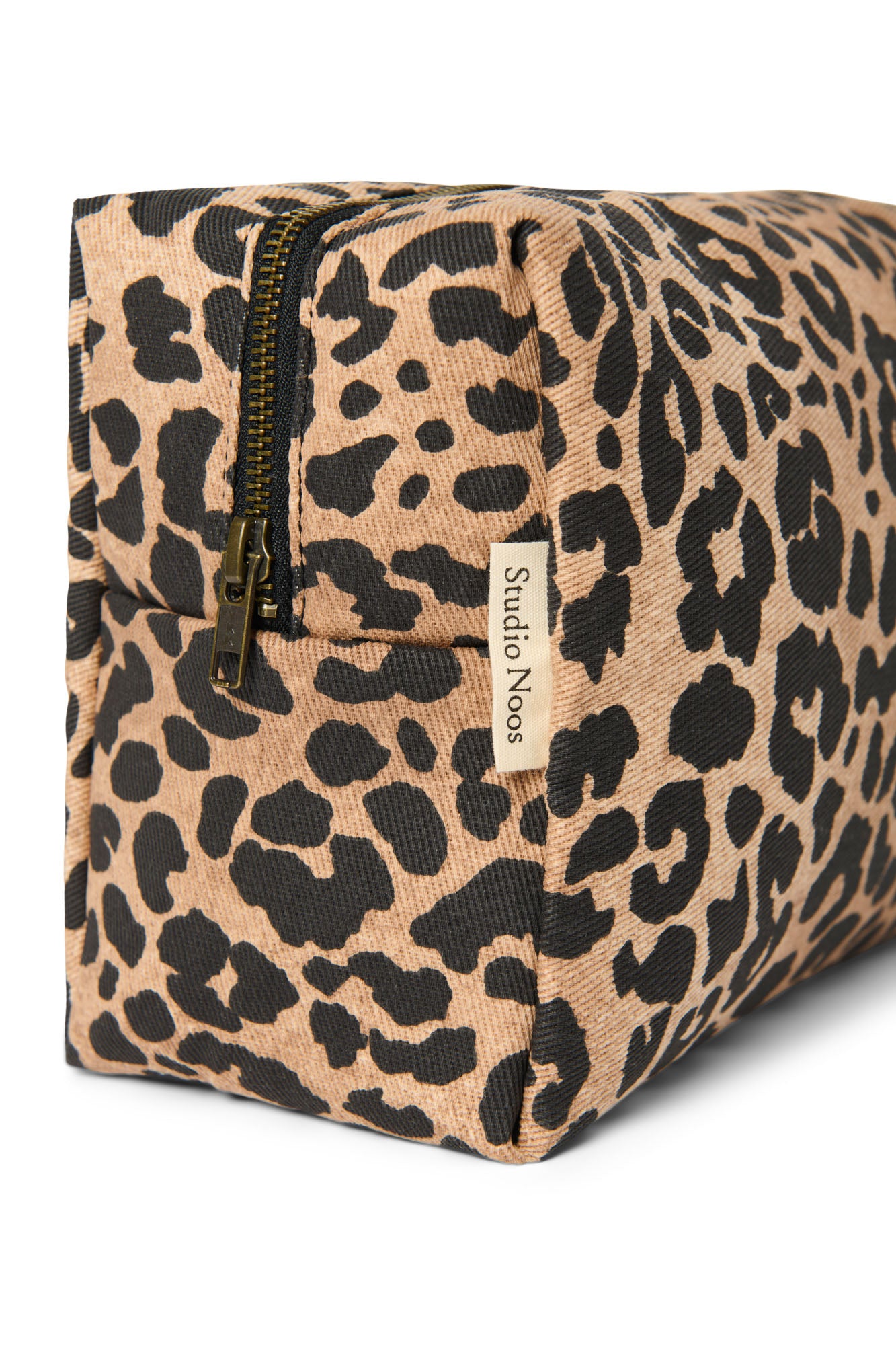 Studio Noos Cotton Toiletry Bag Kulturtasche Braun Leopard