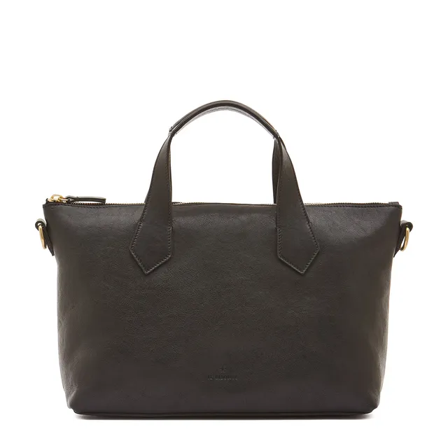 Il Bisonte Le Laudi Handtasche schwarz Vollleder