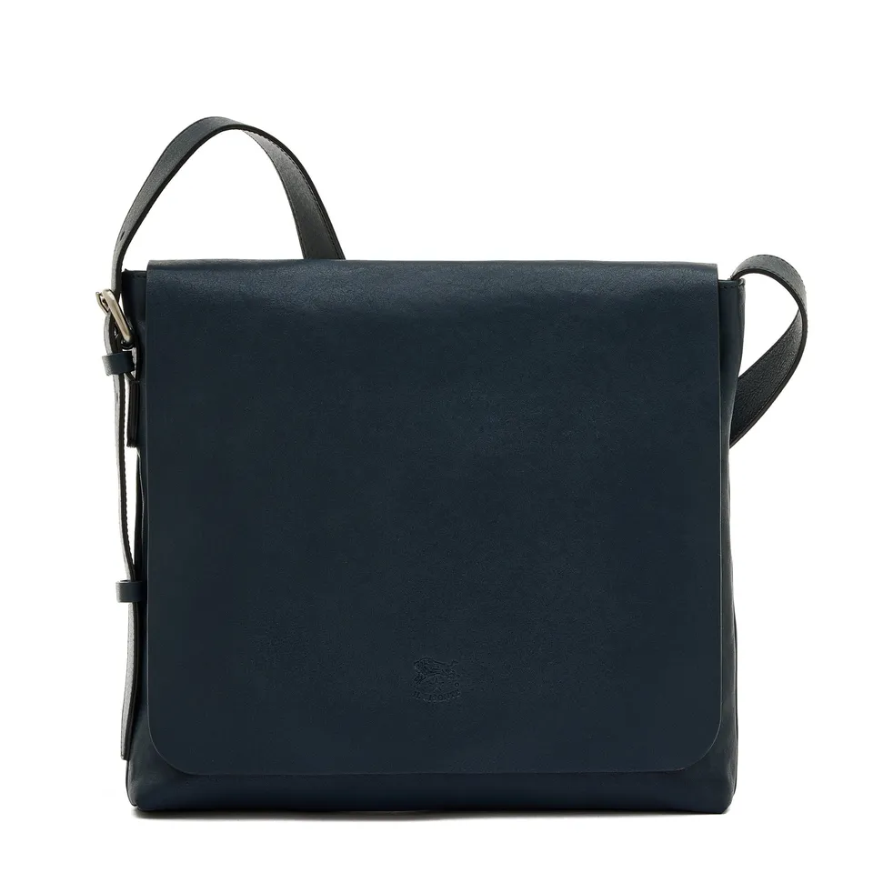 Il Bisonte Brolio Messenger Vollleder blau midnight