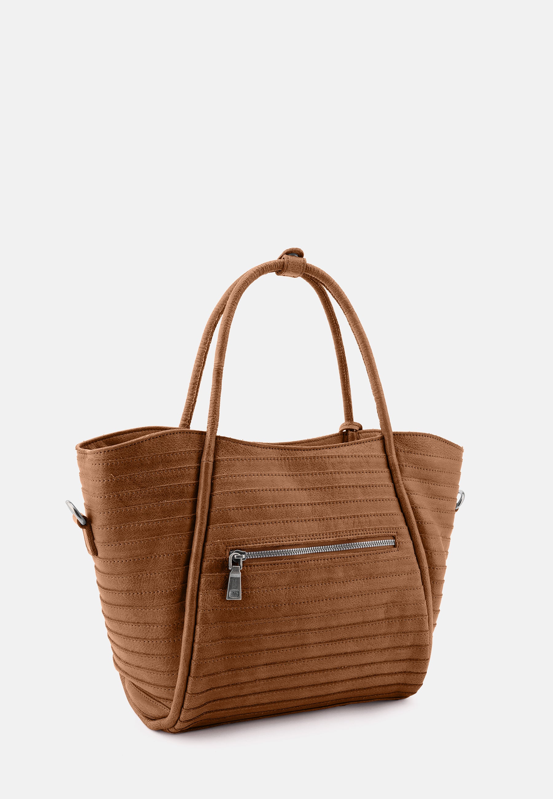 FREDsBRUDER All In Layer Shopper Tasche schwarz Rindsleder
