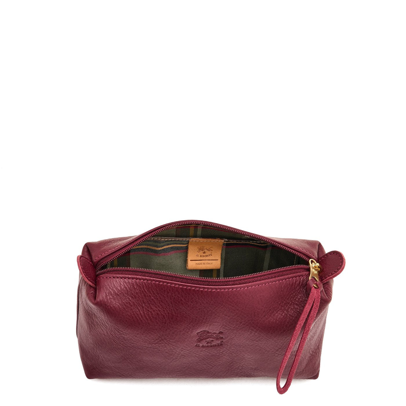 Il Bisonte Kosmetiktasche Beautycase Leder beere