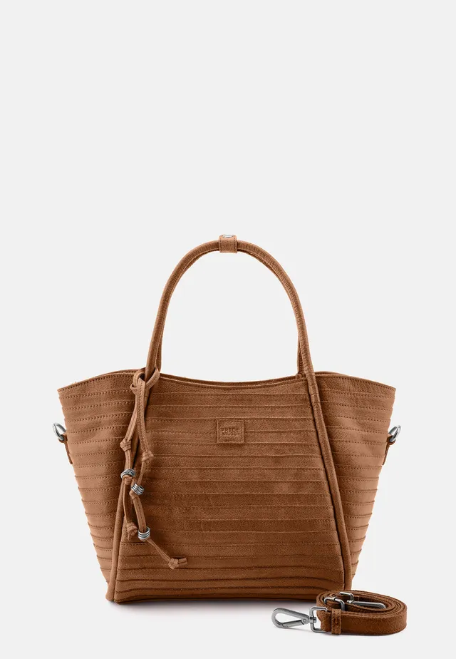 FREDsBRUDER All In Layer Shopper Tasche schwarz Rindsleder