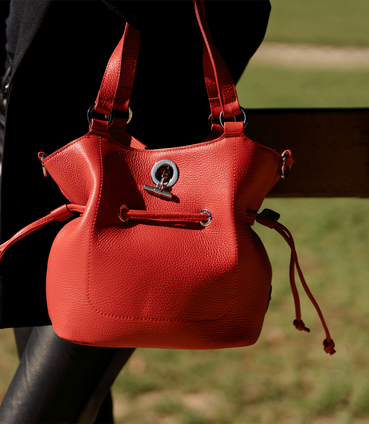 Lamarthe Paris S Handtasche Rot Vollleder