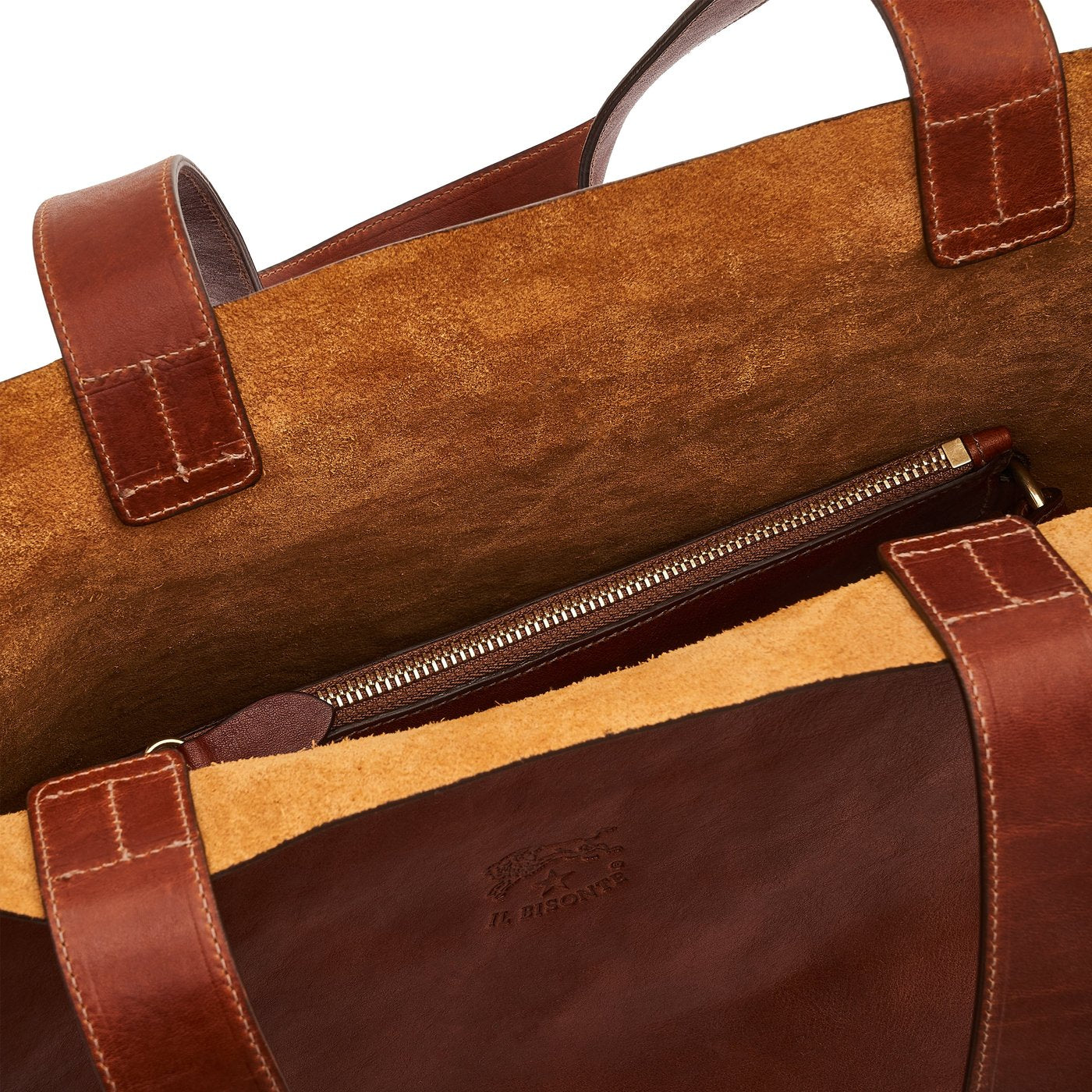 Il Bisonte Talamone Handtasche Damen seppia Vollleder