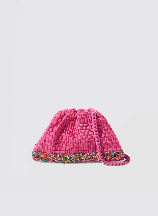 Maria la Rosa Corallina Mini Tasche Fuchsia Kette