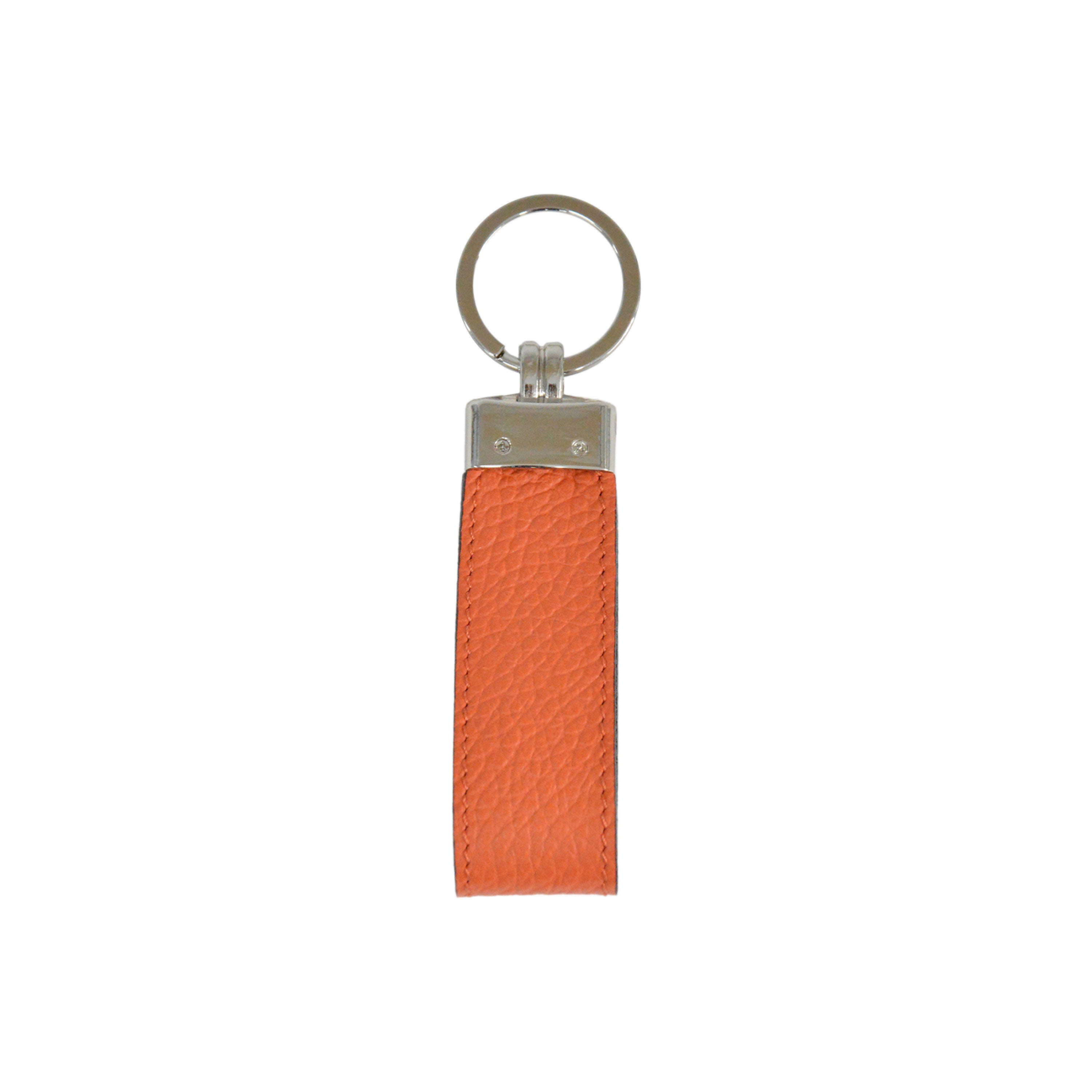 Lamarthe Charms Schlüsselanhänger Orange Narbenleder