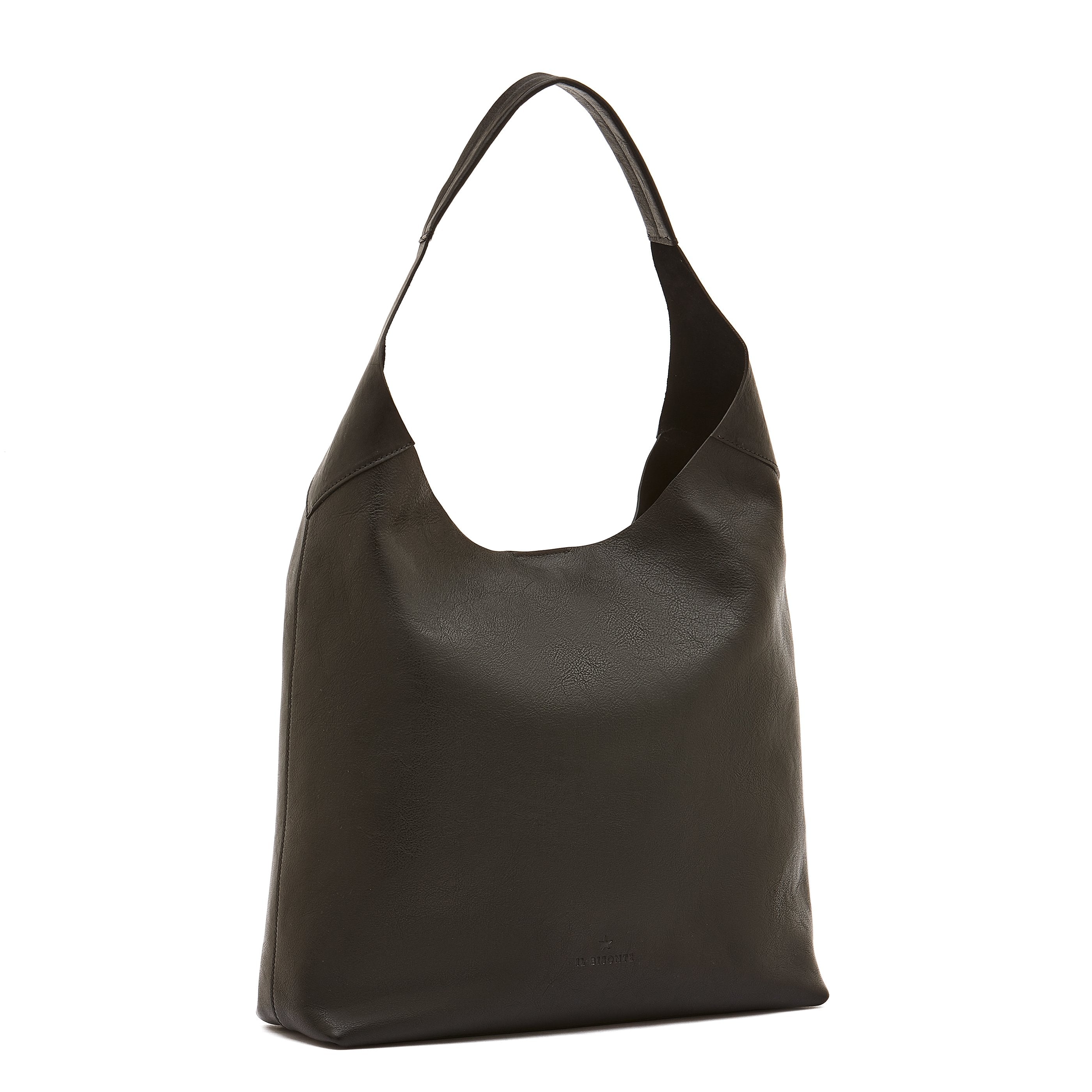 Il Bisonte Le Laudi Schultertasche Schwarz Vollleder Damen