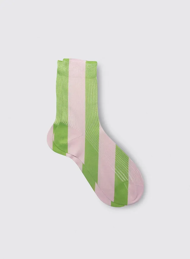 Maria la Rosa One Kurzsocken Pink Seide
