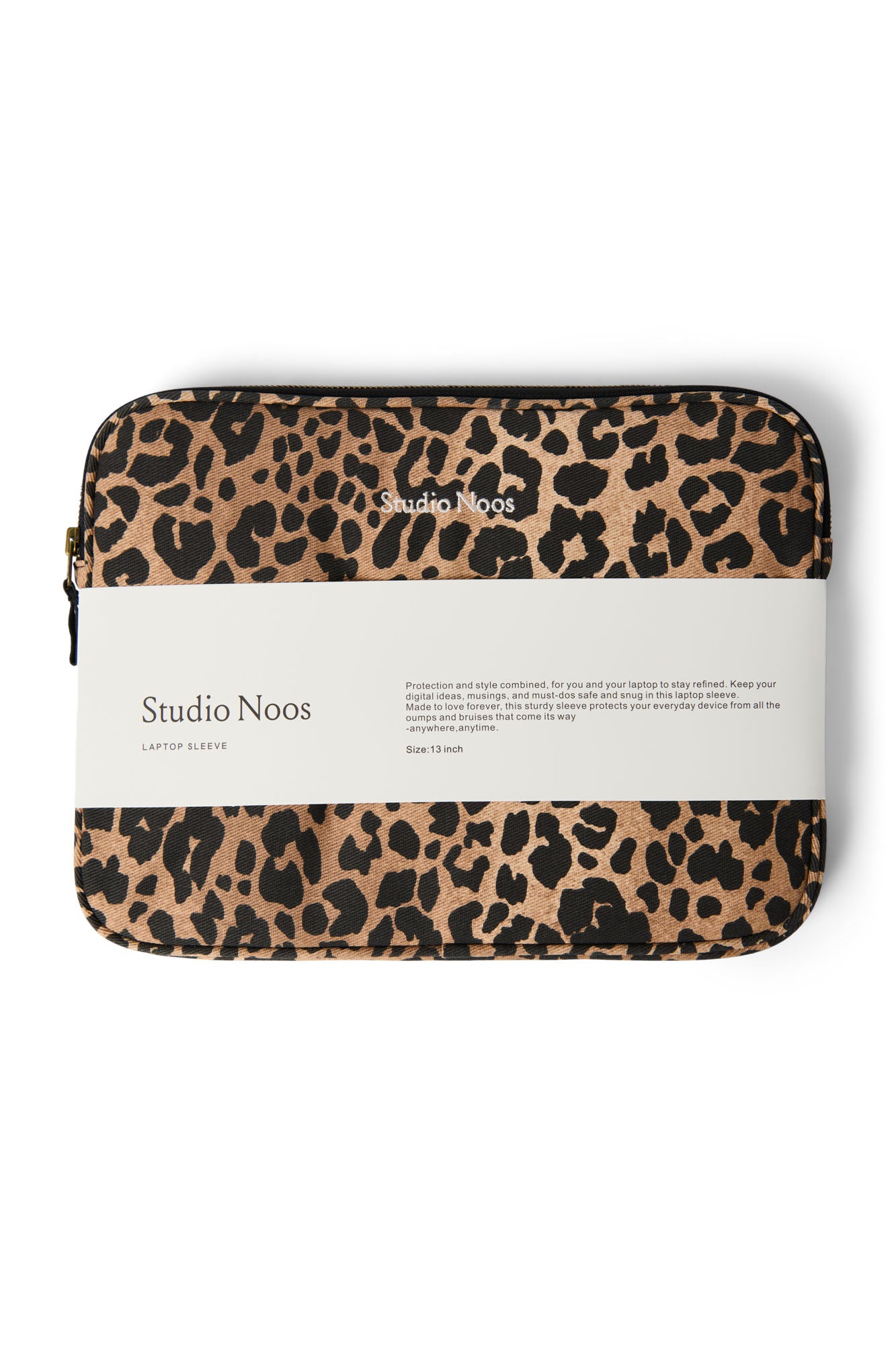 Studio Noos Cotton Laptop Sleeve 13 Inch Laptoptasche Brown Leopard