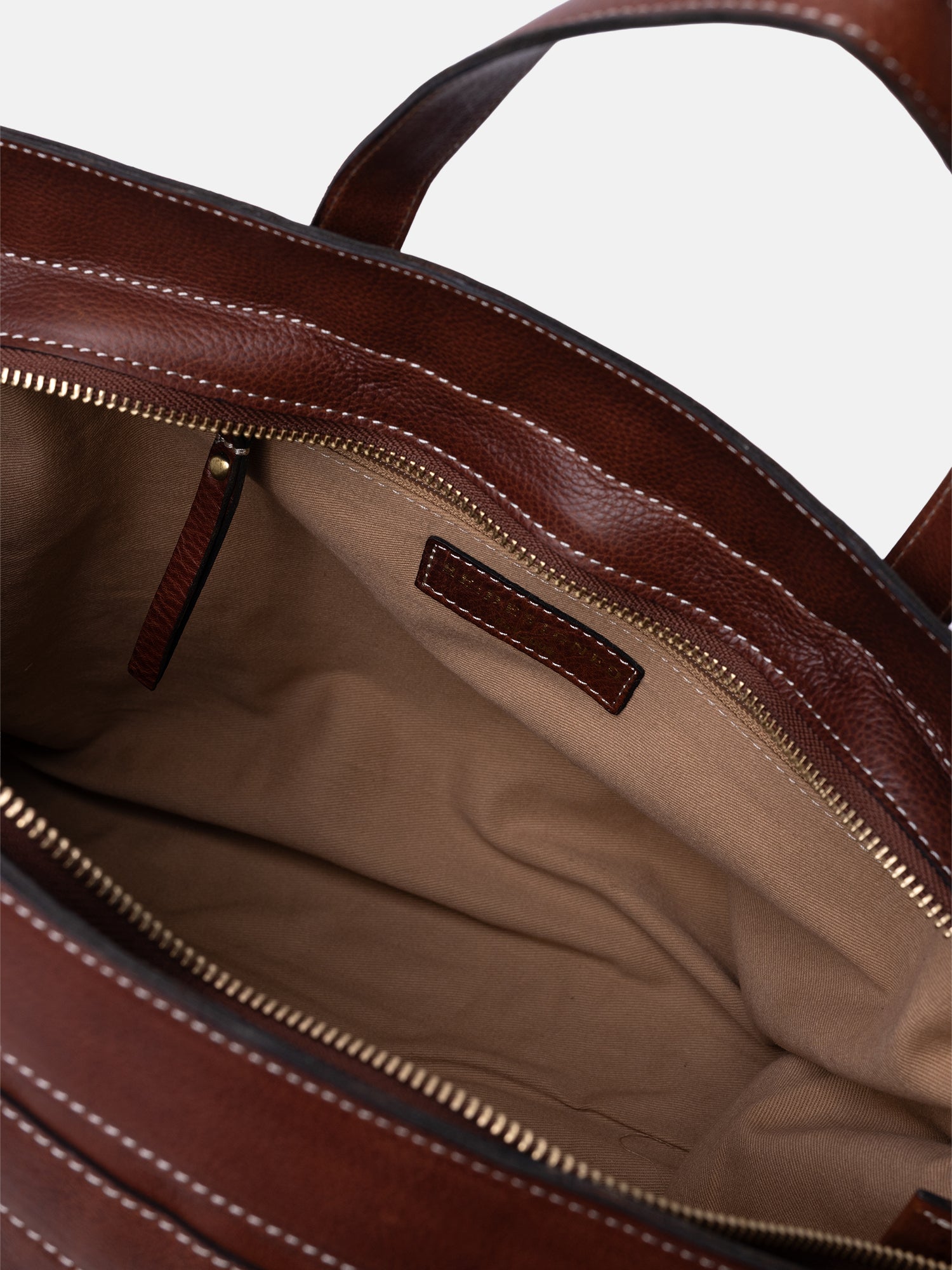 RE:DESIGNED Siri Big Handtasche Cognac Vollleder