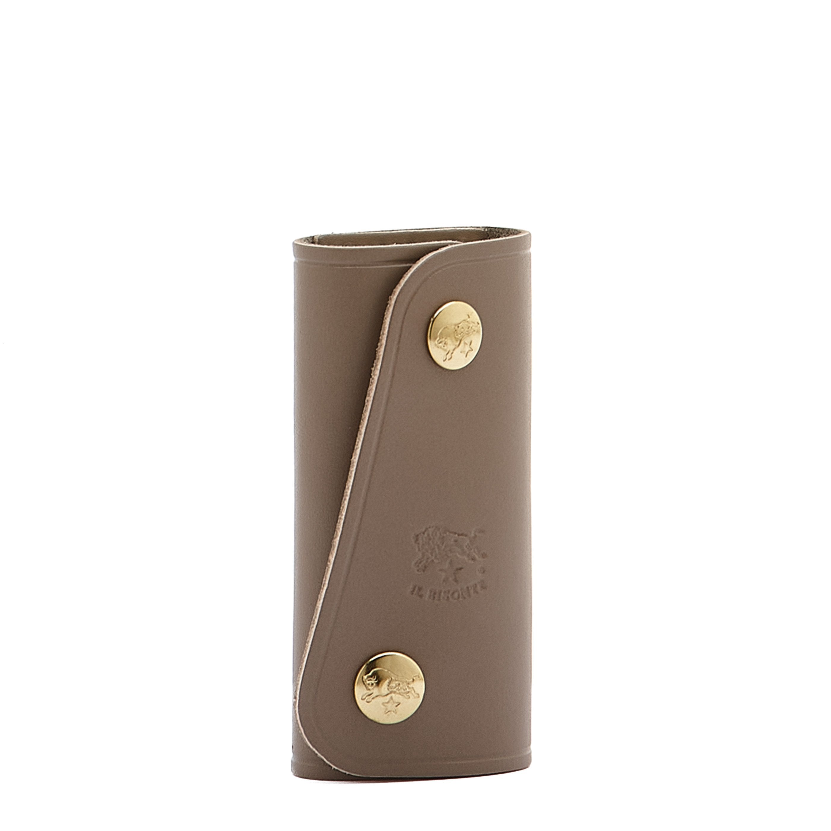 Il Bisonte Schlüsselanhänger Taupe Vollleder