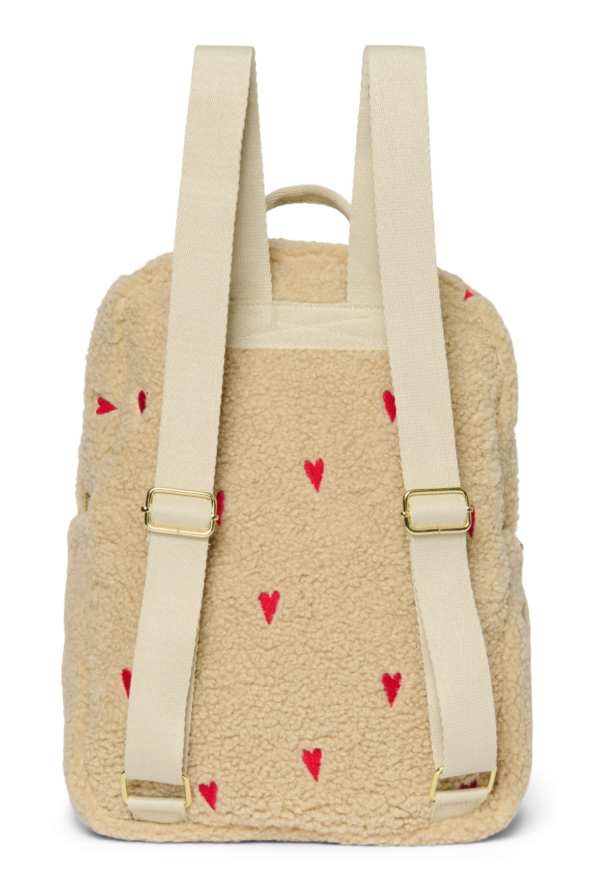 Studio Noos Teddy Midi Rucksack Ecru Hearts Kinder 6+