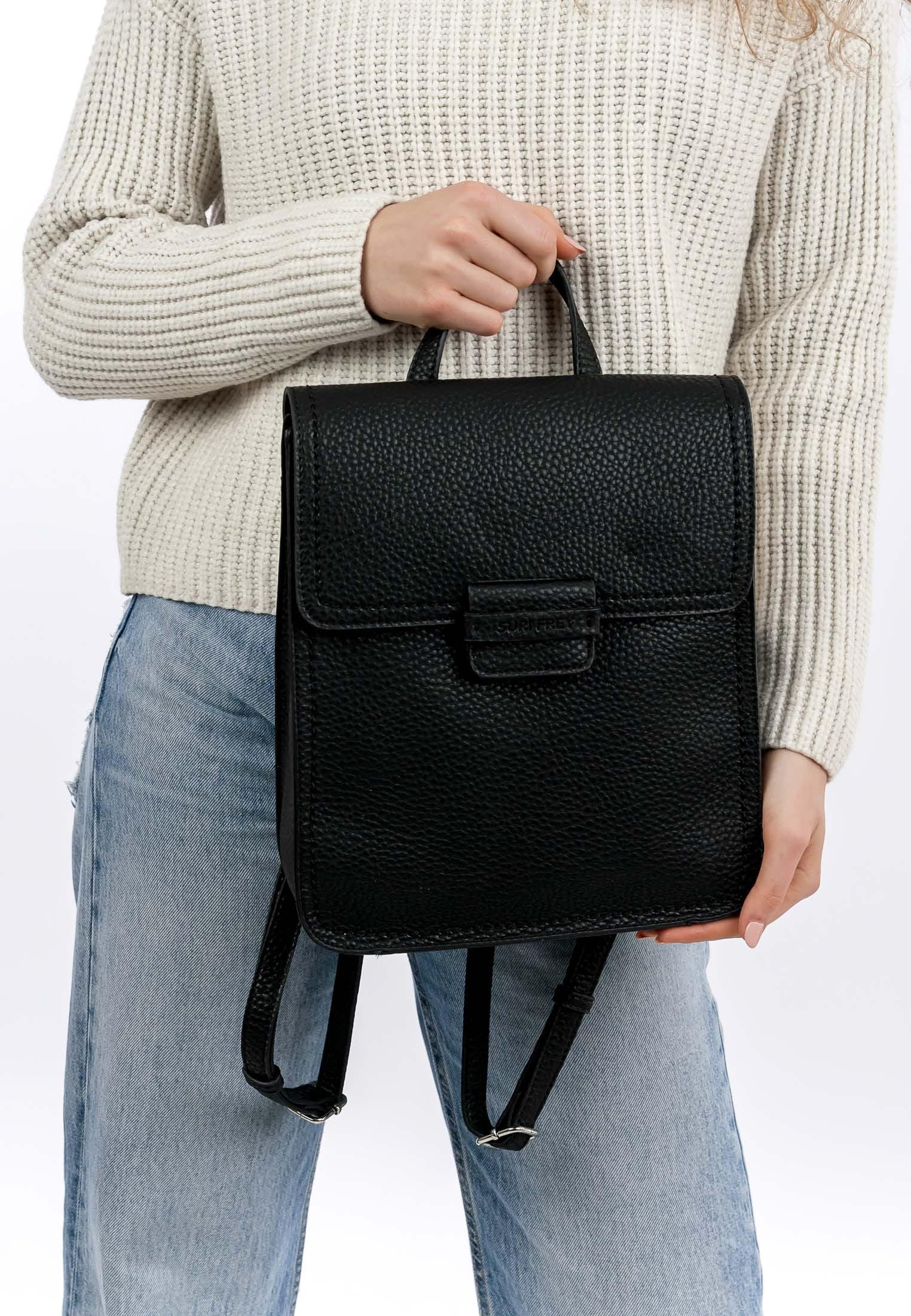 SURI FREY Berly Backpack Rucksack Schwarz Kompakt