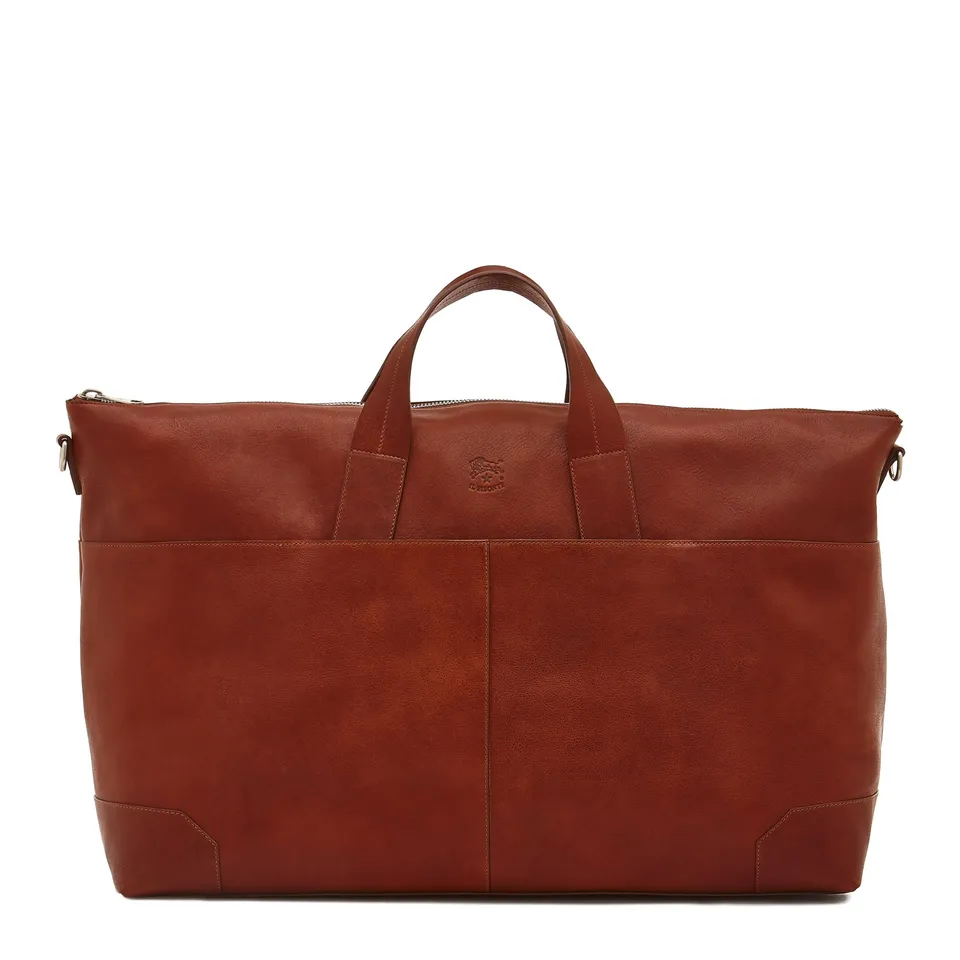 Il Bisonte Galileo Reisetasche Sepia Rindsleder vintage