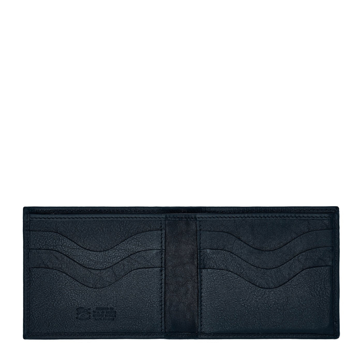 Il Bisonte Feniglia Herren Geldbörse Blau Leder