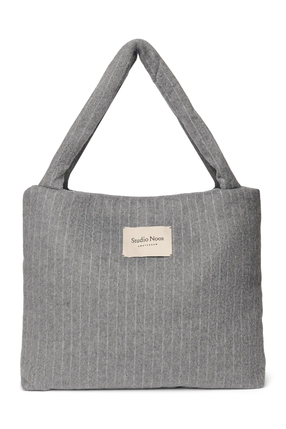 Studio Noos Flannel Chalkstripe Mom Bag Wickeltasche Grau