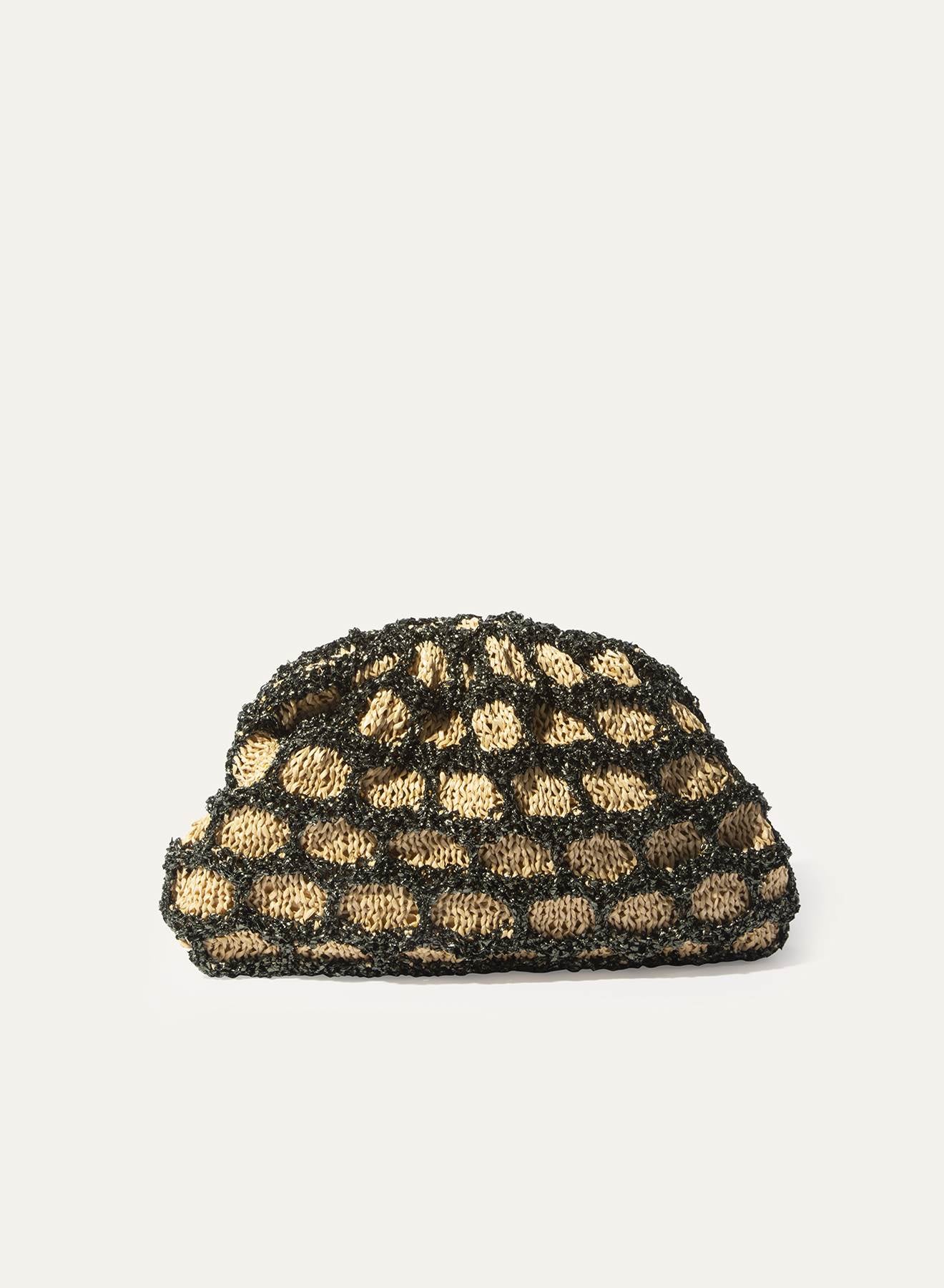 Maria La Rosa El Grand Game Bag Clutch Military gestrickt