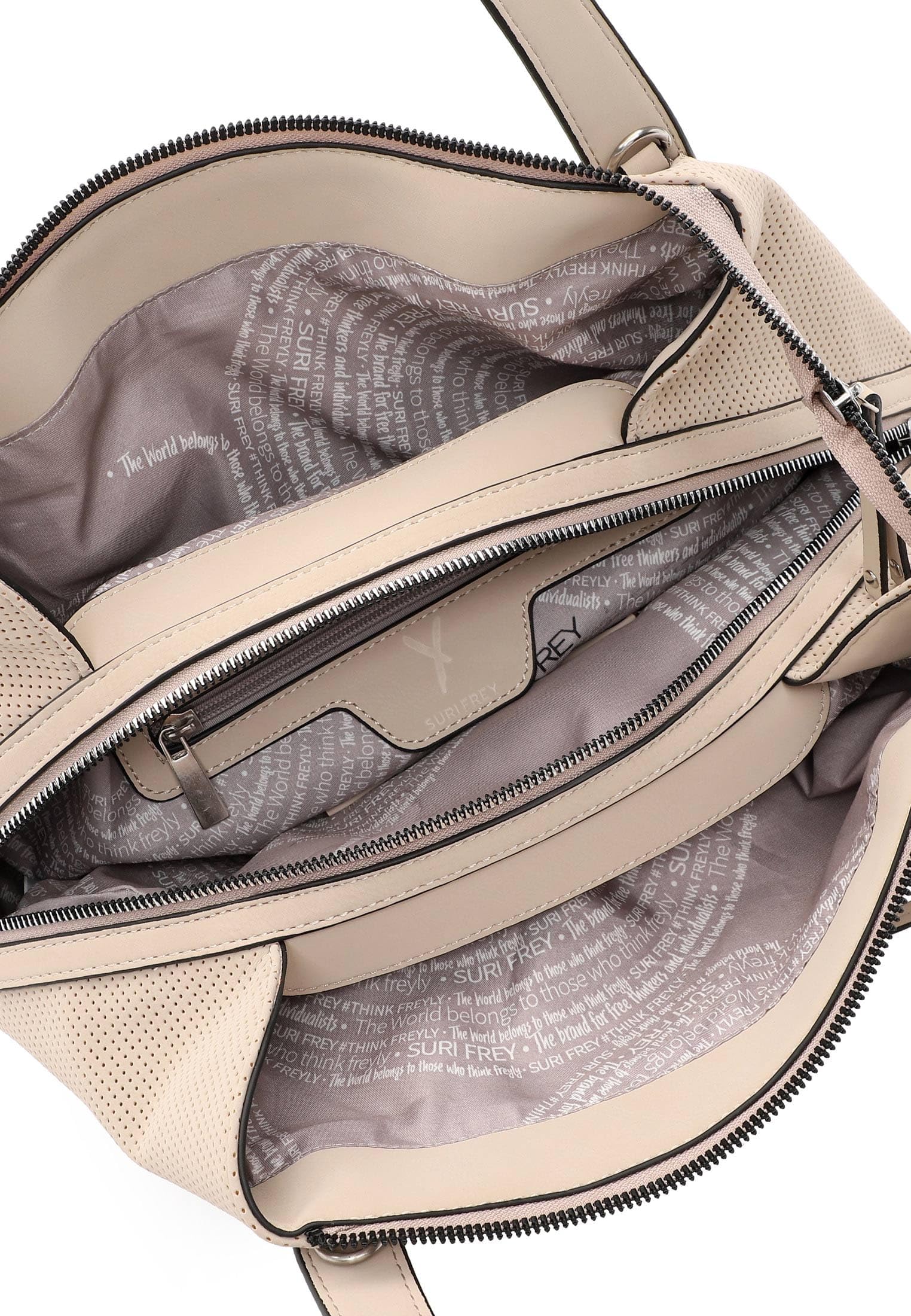 SURI FREY Romy Shopper Cream Beige unterteilt