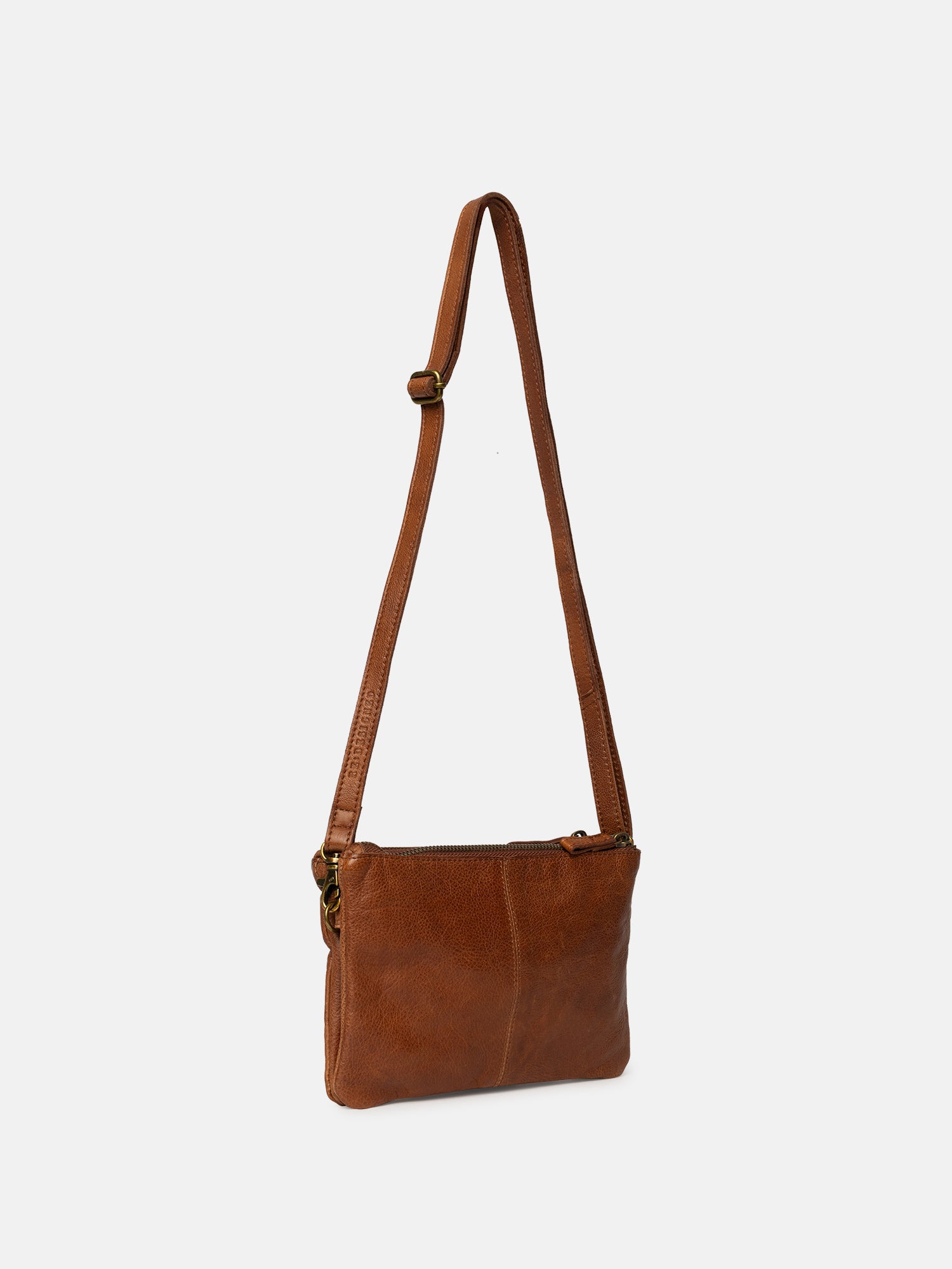 RE:DESIGNED Oslo Urban Umhängetasche Walnut Vollleder