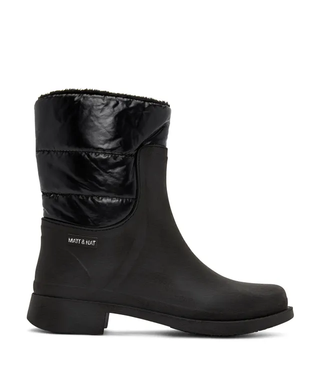 Matt & Nat Romina Regenstiefel Schwarz Wasserdicht