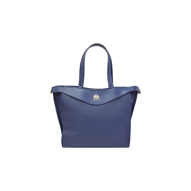 Lamarthe Heritage Schultertasche Blau Vollleder