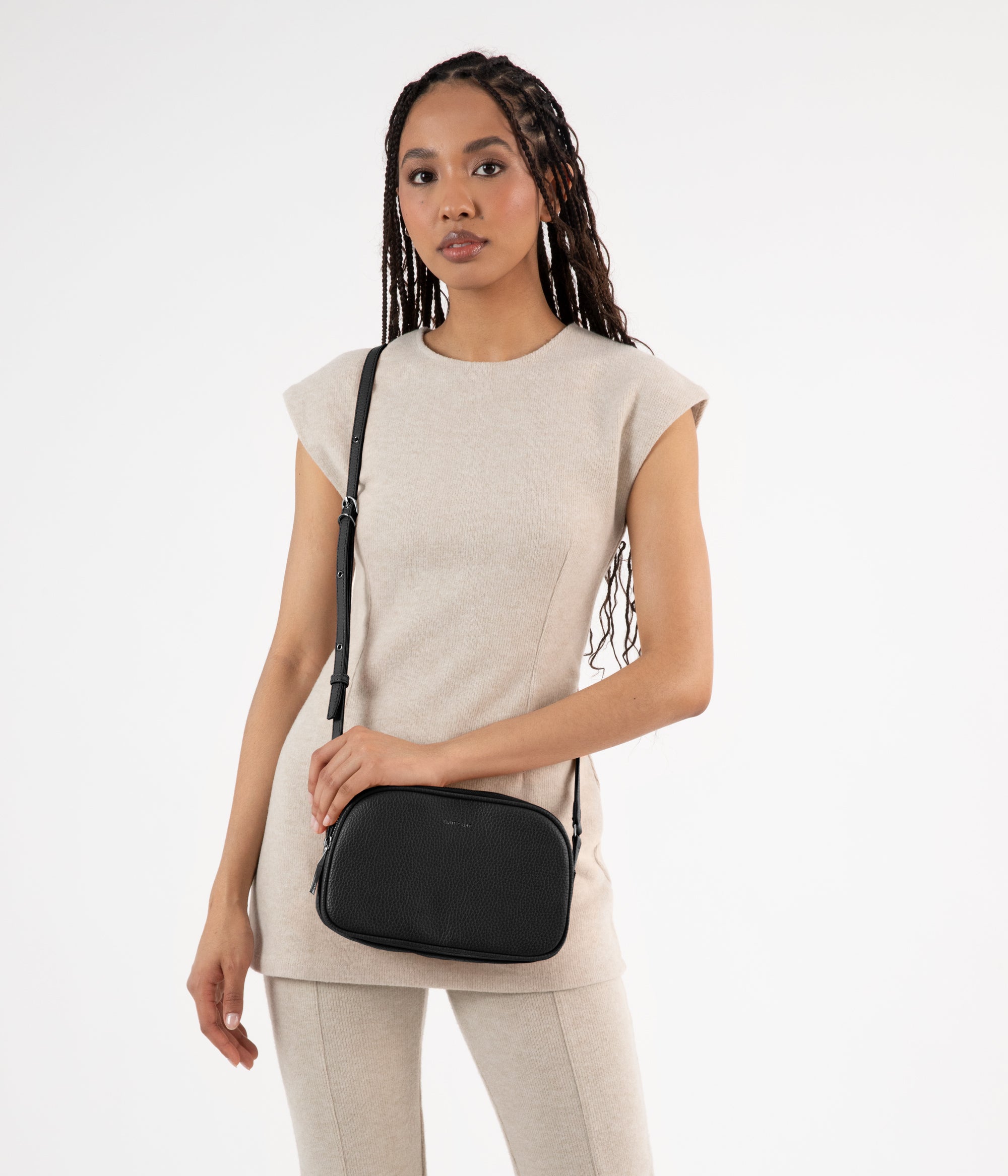 Matt & Nat Purity Pair Umhängetasche schwarz vegan