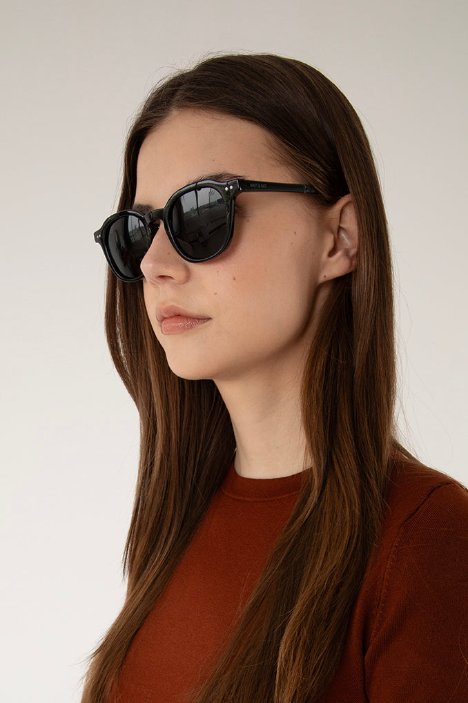 Matt & Nat Nika Round Sonnenbrille Black faltbar