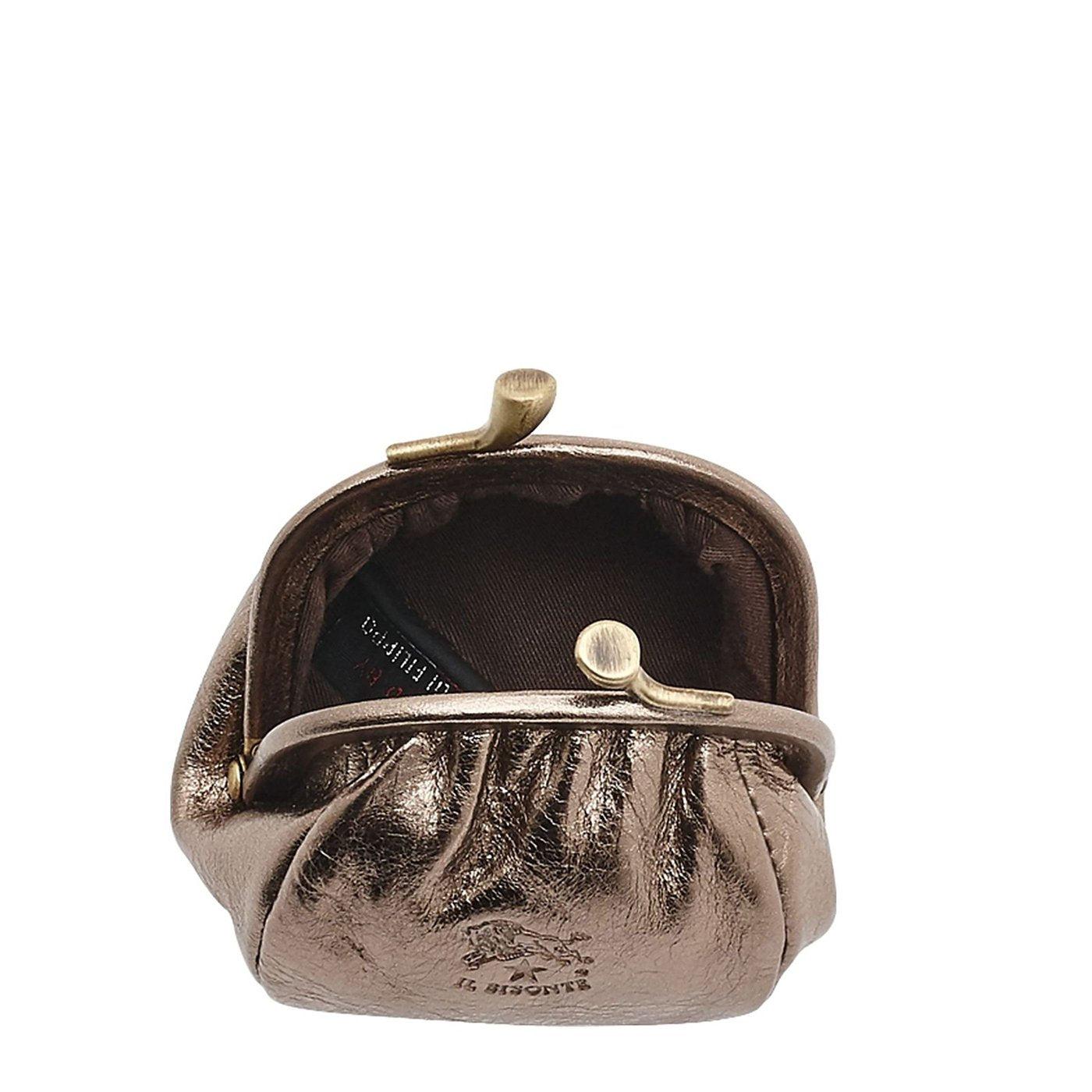 Il Bisonte Münzbörse Vollleder Bronze metallic