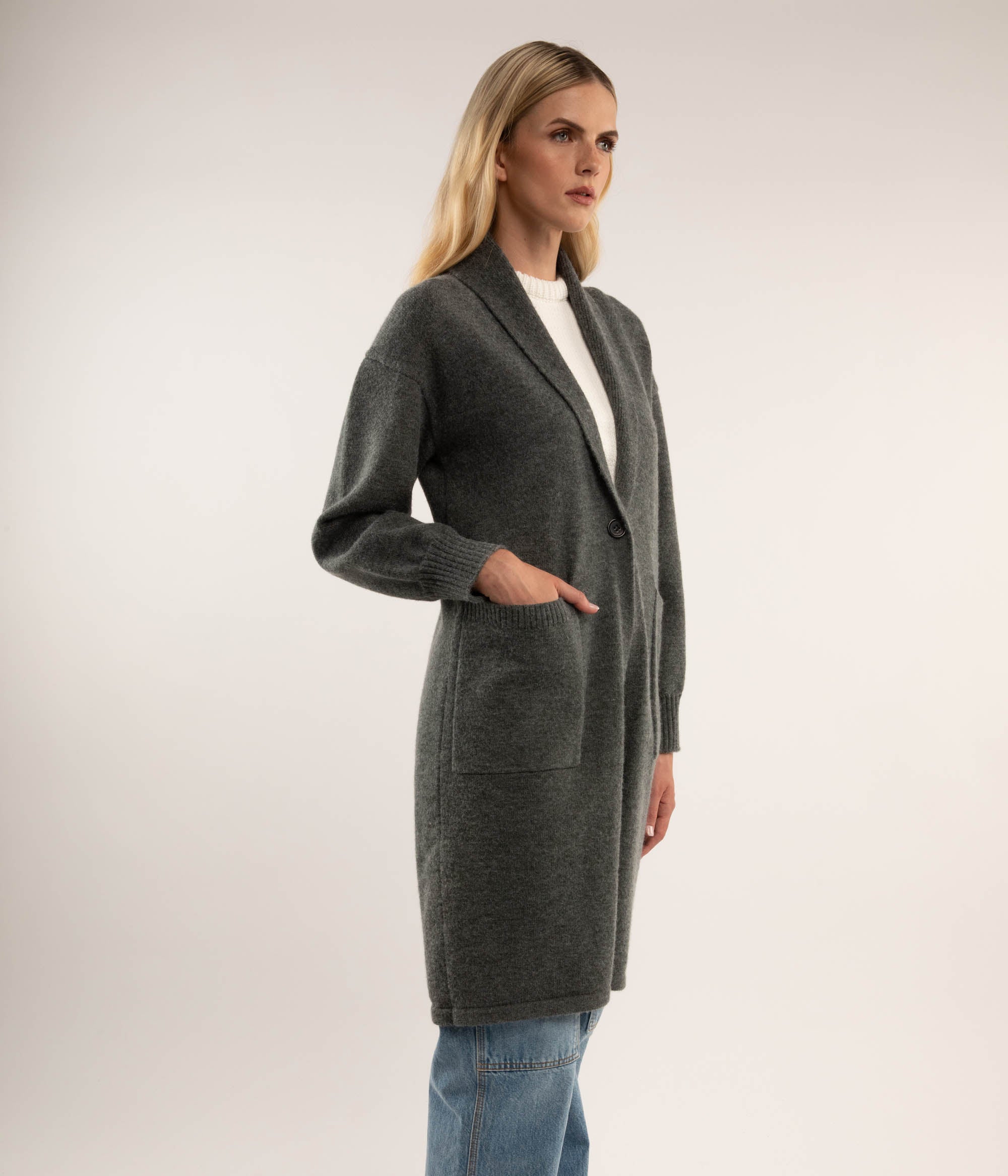 Matt & Nat Ness Cardigan Damen Taupe lang
