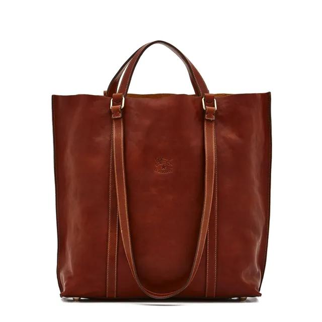 Il Bisonte Handtasche Sepia Vollleder Damen