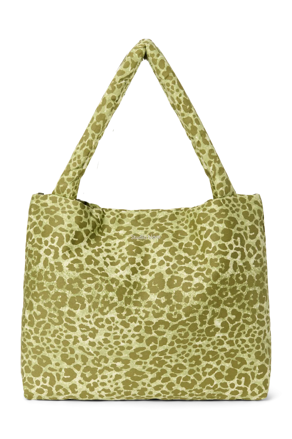 Studio Noos Cotton Mom Bag Shopper Green Leopard