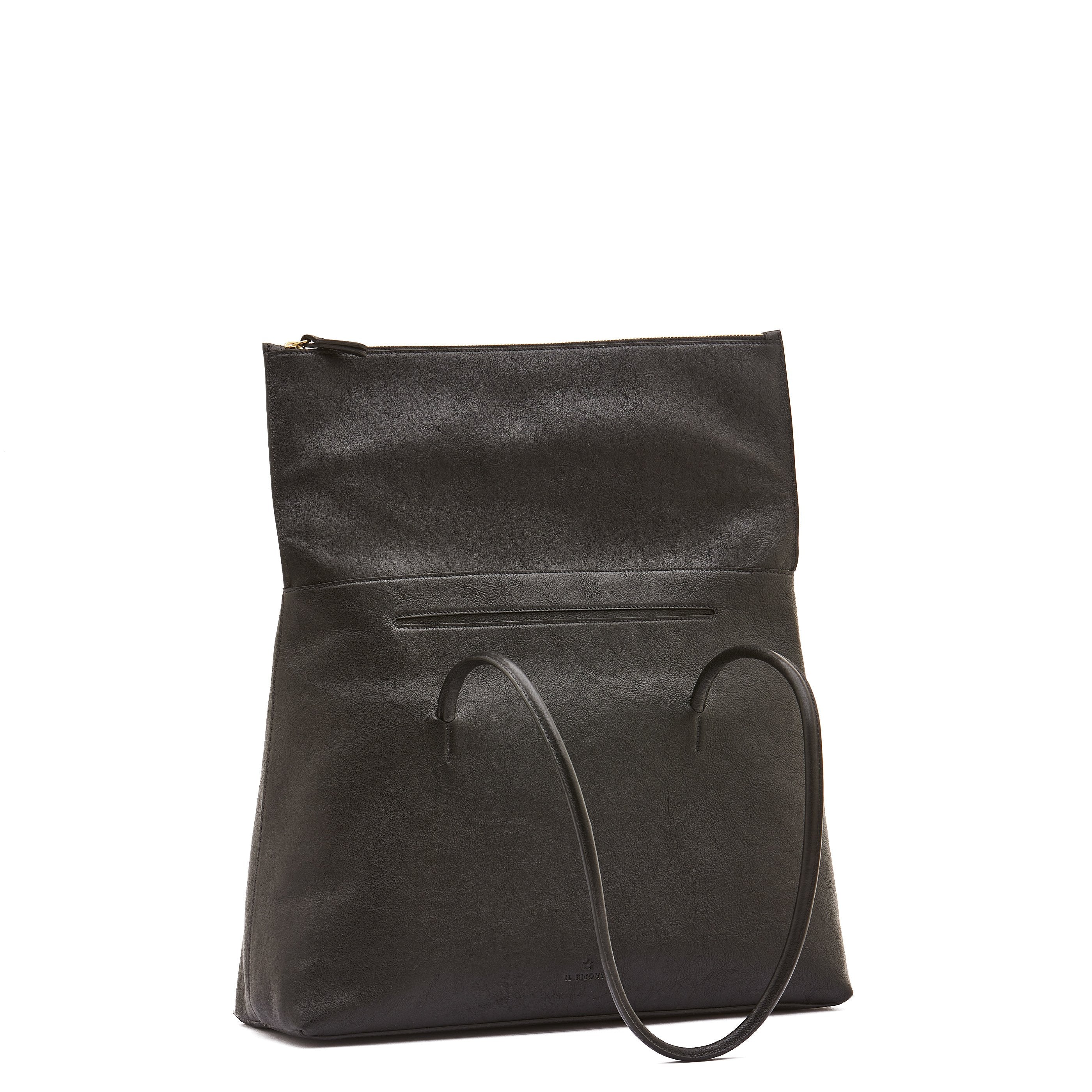 Il Bisonte Anna Shopper schwarz Rindsleder