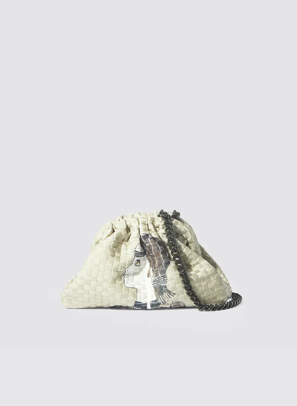 Maria la Rosa Ophelie Mini Game Clutch Salvia gewebt