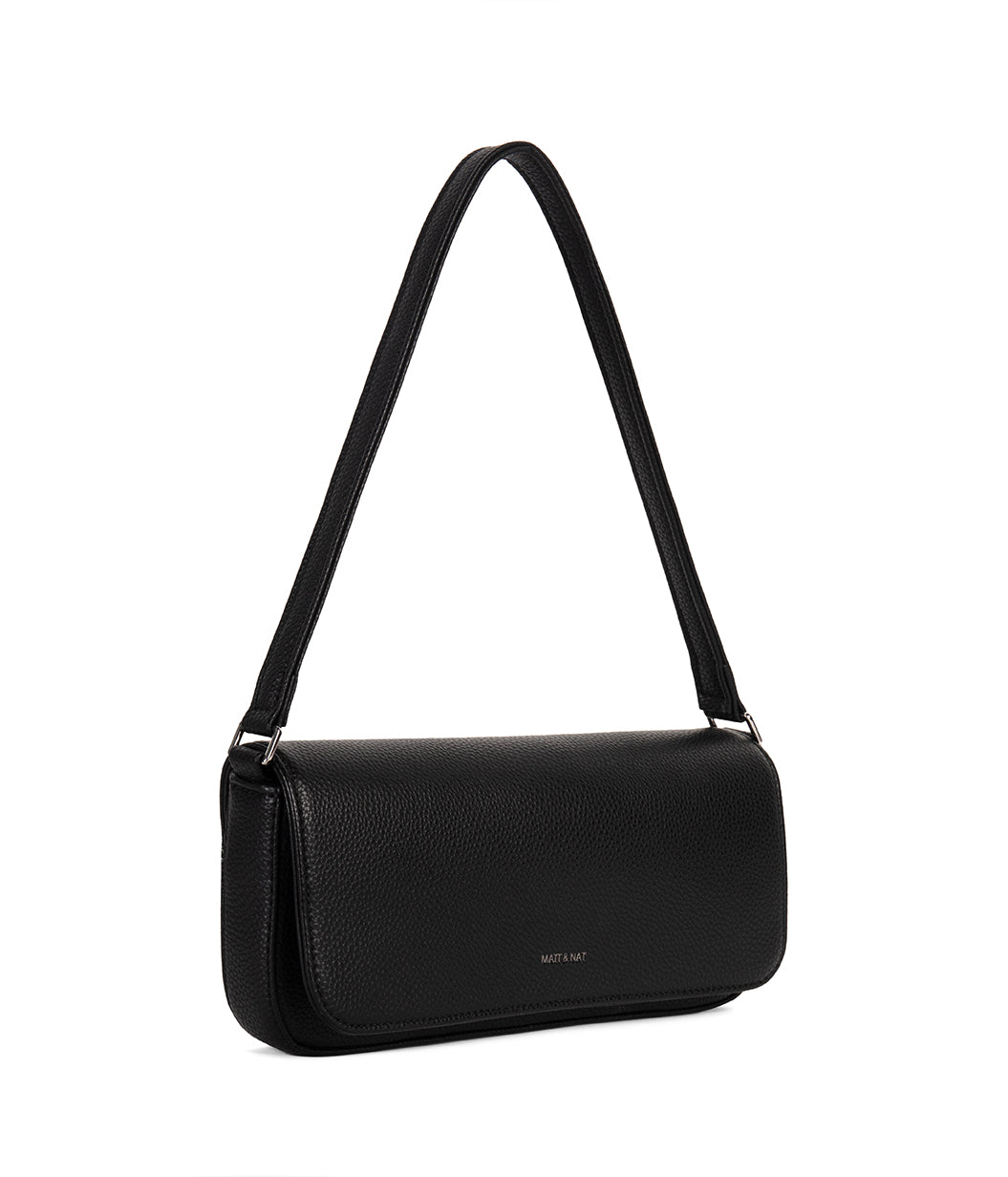 Matt & Nat Grain Ena Schultertasche Schwarz vegan