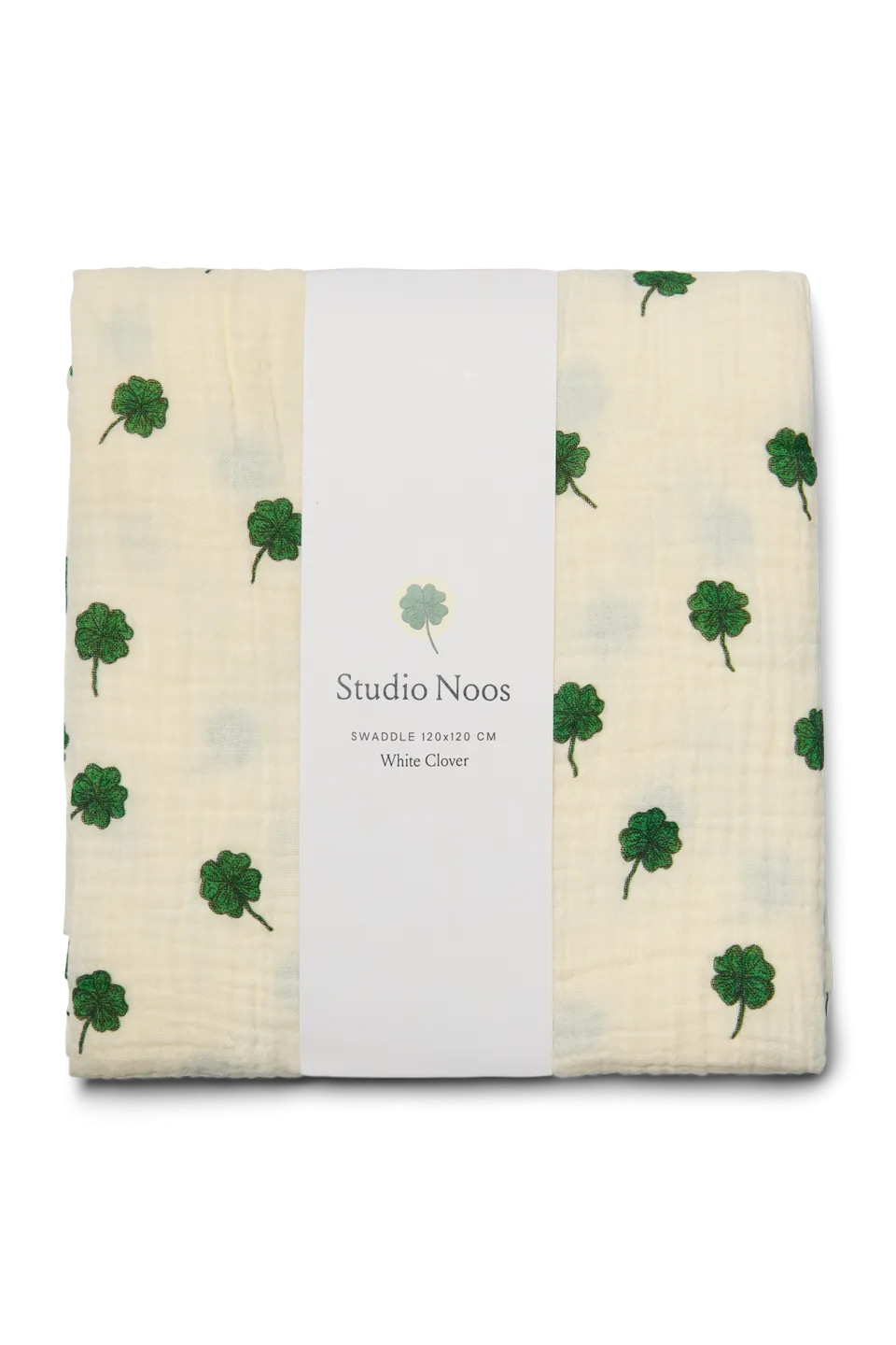 Studio Noos Swaddle Print Large Mulltuch White Clover