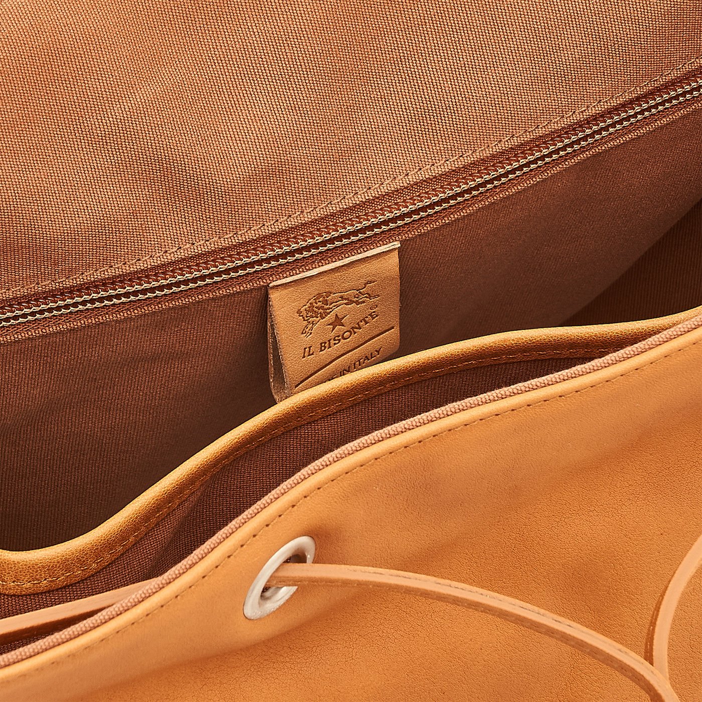 Il Bisonte Trappola Rucksack Natur Vollleder