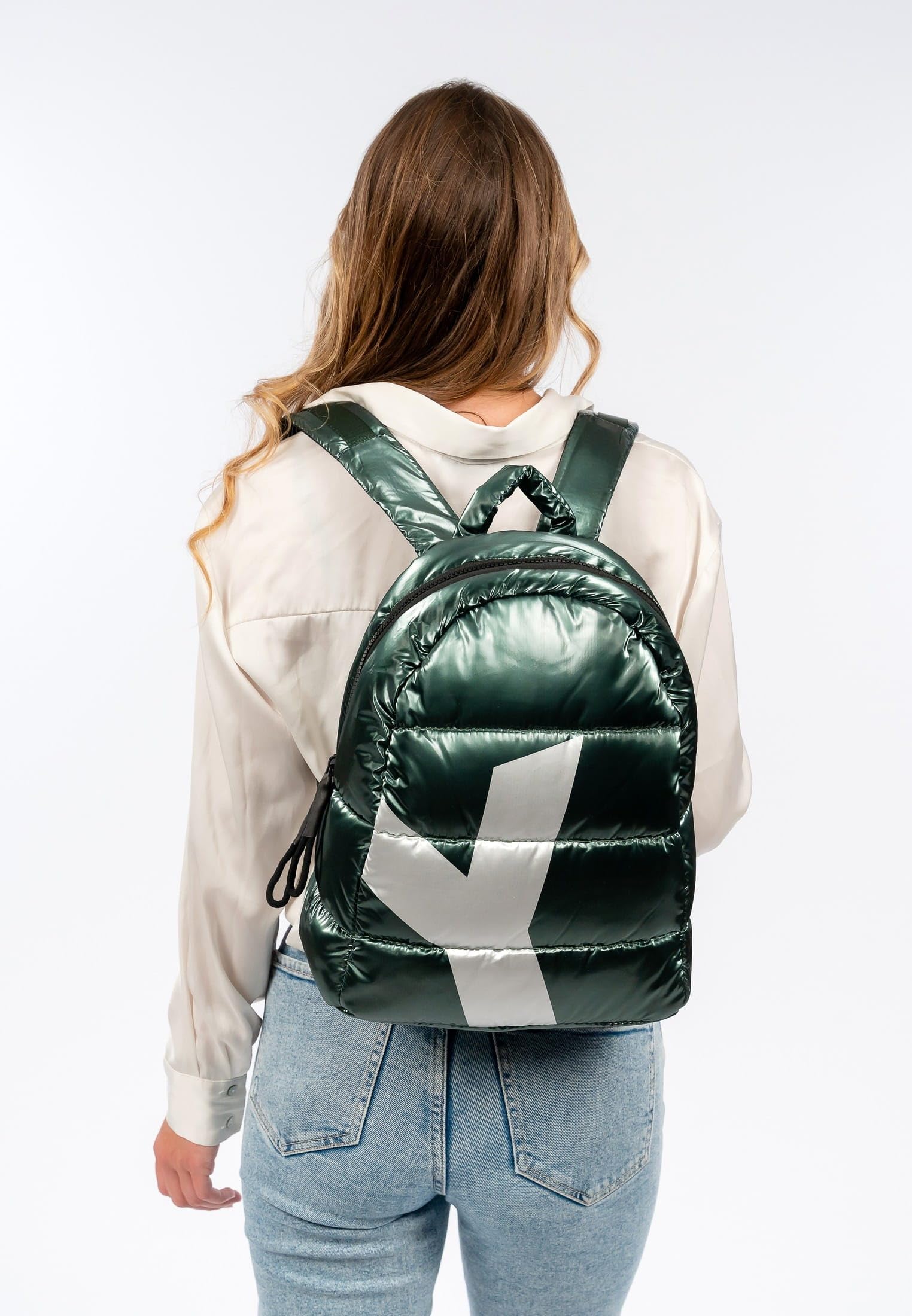 SURI FREY Melany Backpack Rucksack Green Metallic 28cm
