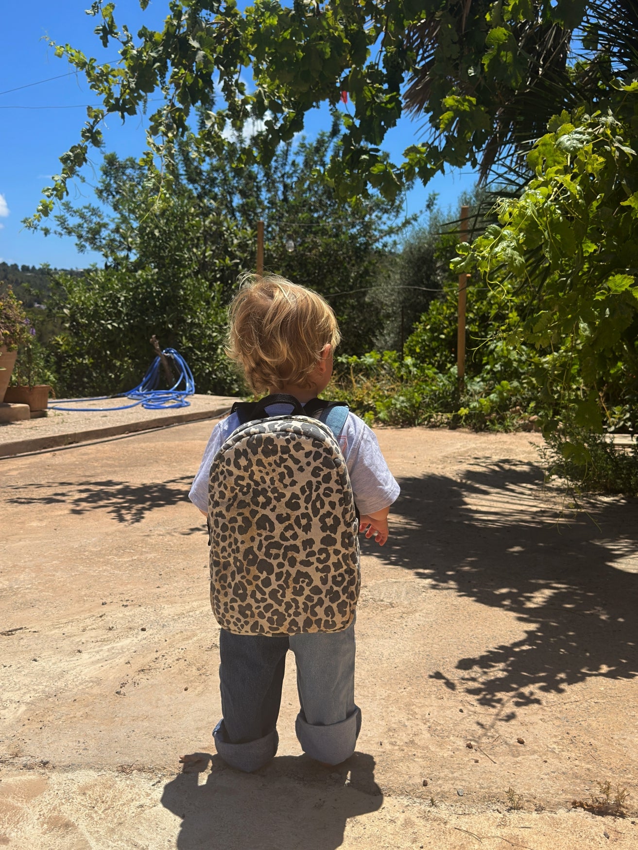 Studio Noos Soft Cotton Mini Rucksack Leopard Kinder