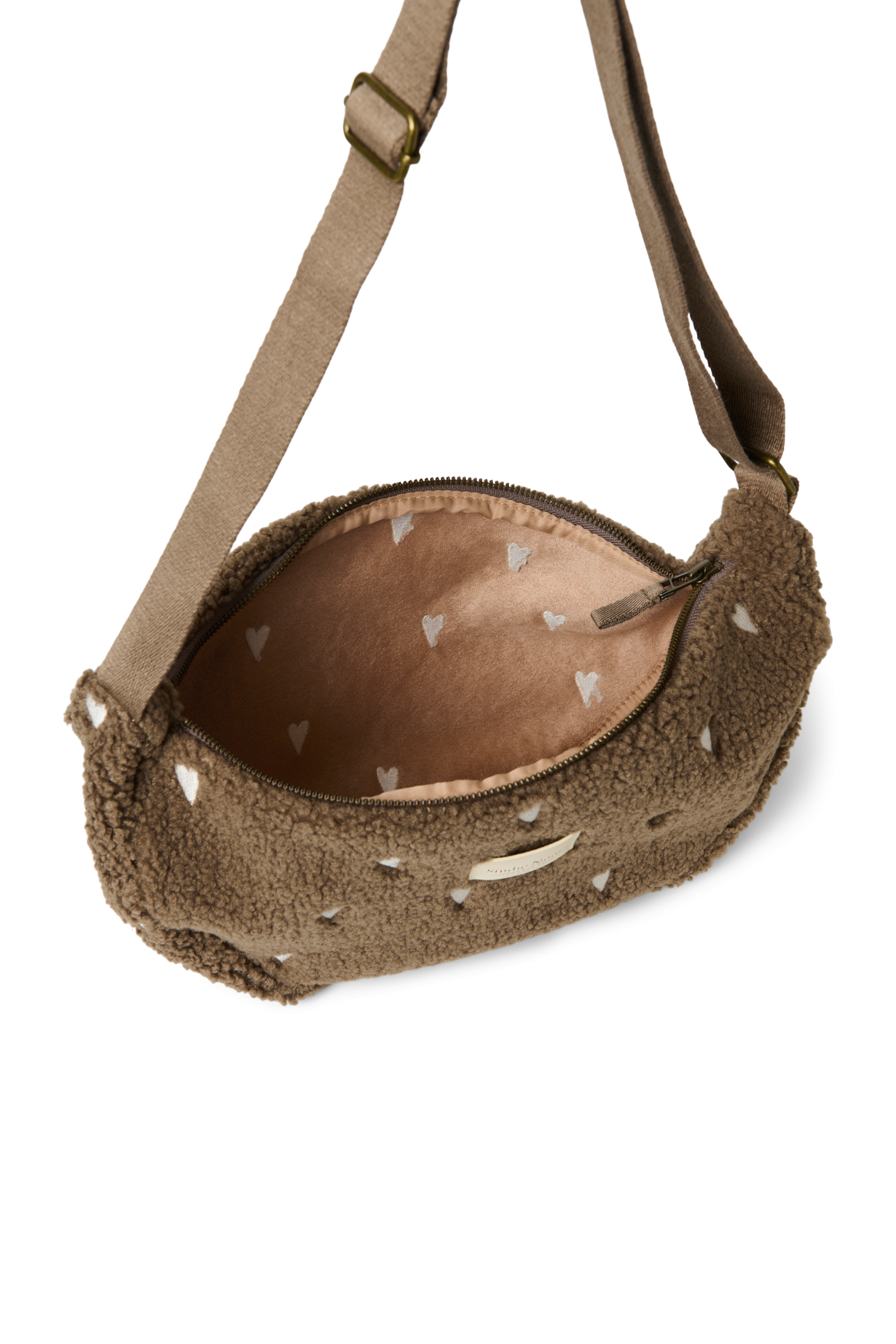 Studio Noos Teddy Bauchtasche Braun Herzen Damen
