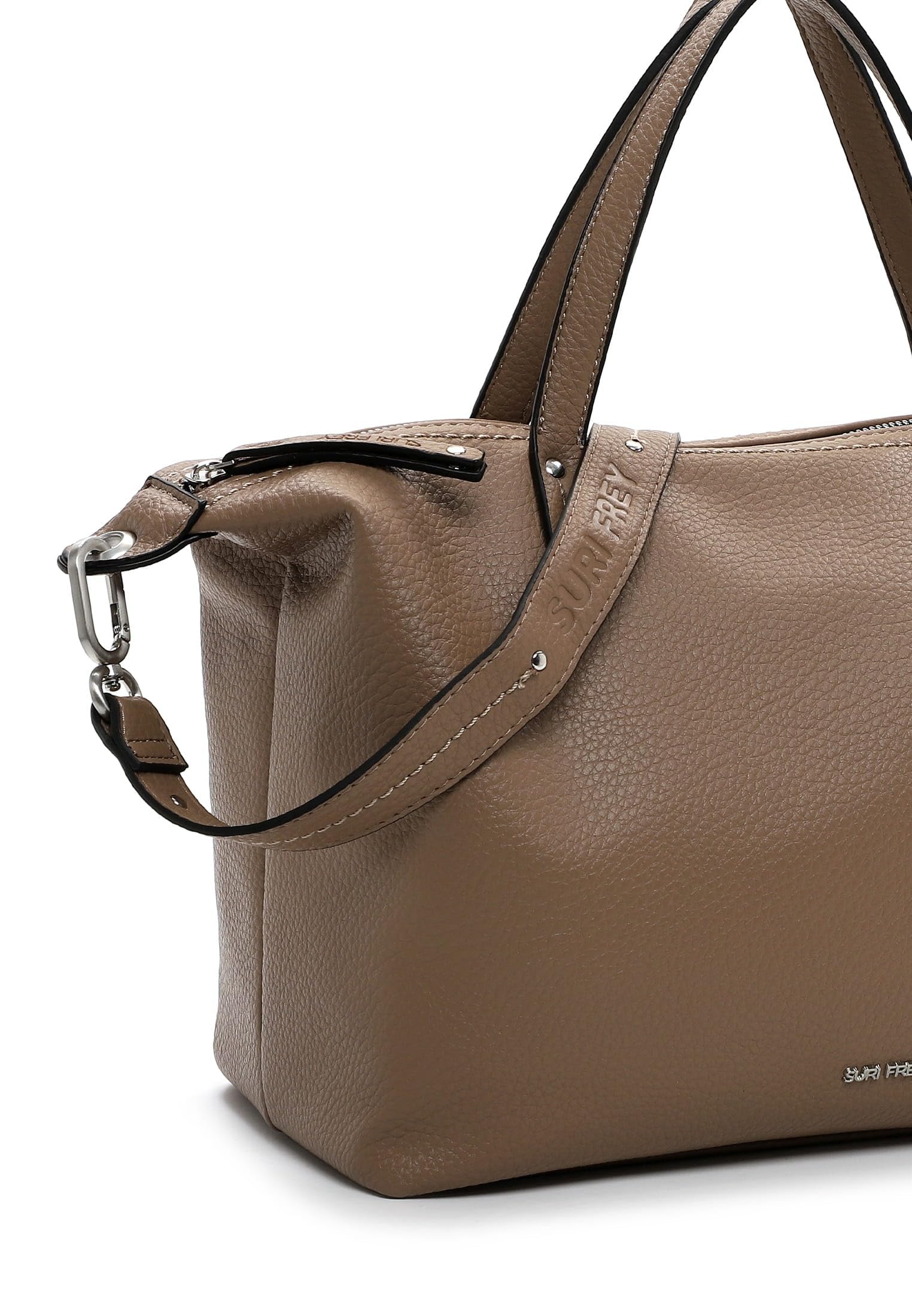 SURI FREY Henny City Shopper M Shopper Taupe Riemen