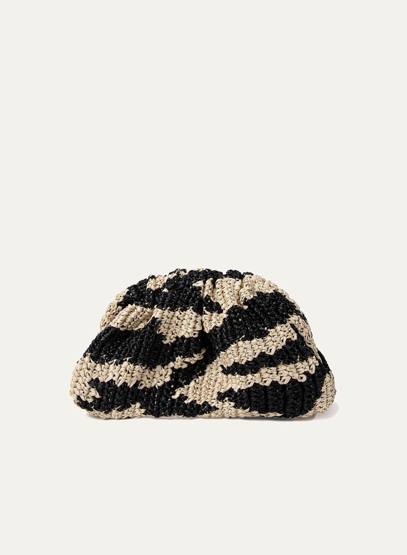 Maria la Rosa Game Bag Crochet Animalier Clutch Leo
