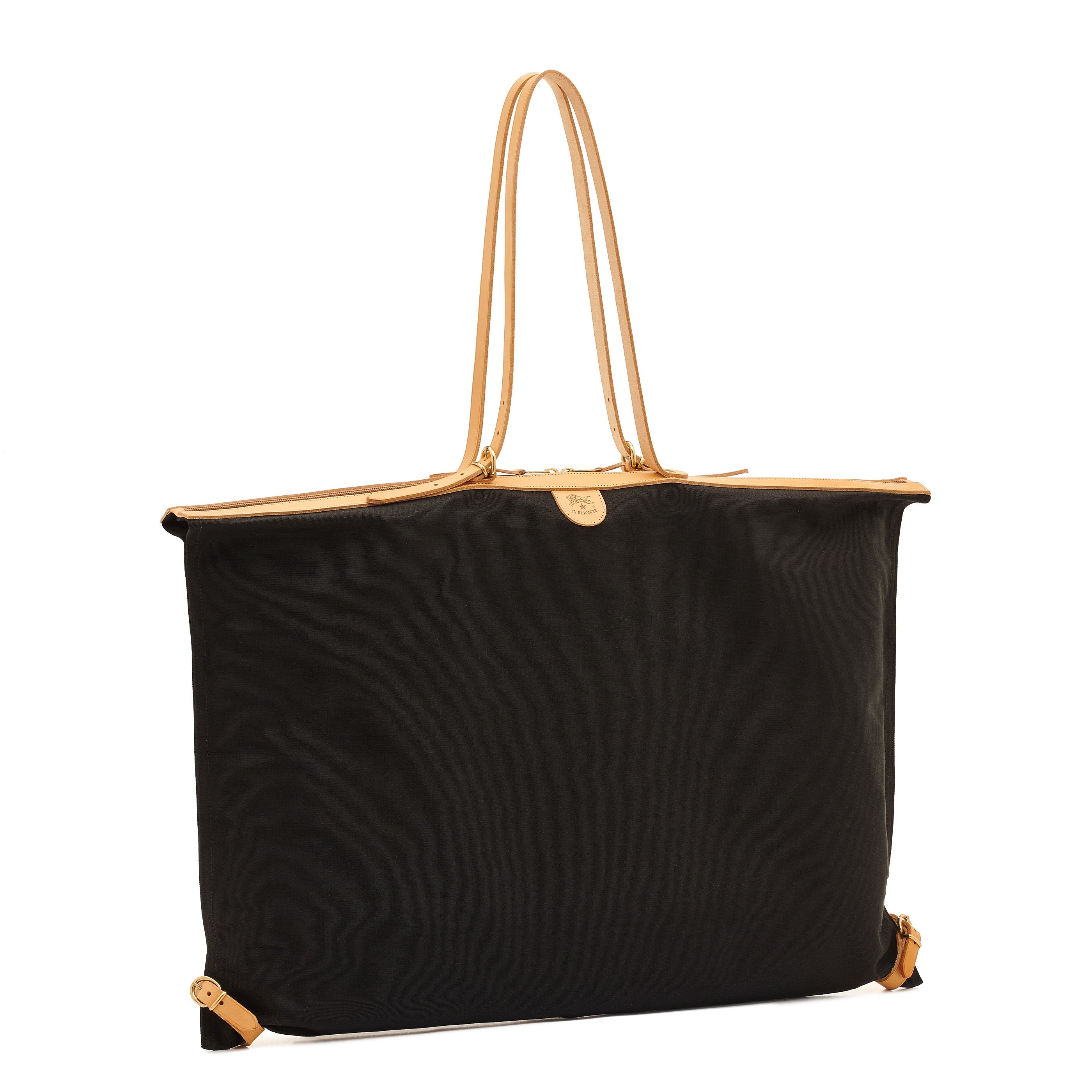 Il Bisonte Caramella Schultertasche Schwarz Vollleder