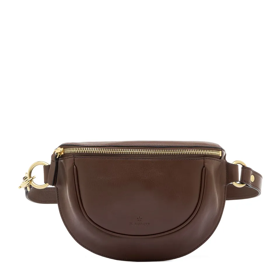 Il Bisonte Oliveta Bauchtasche Tabakbraun Vollleder