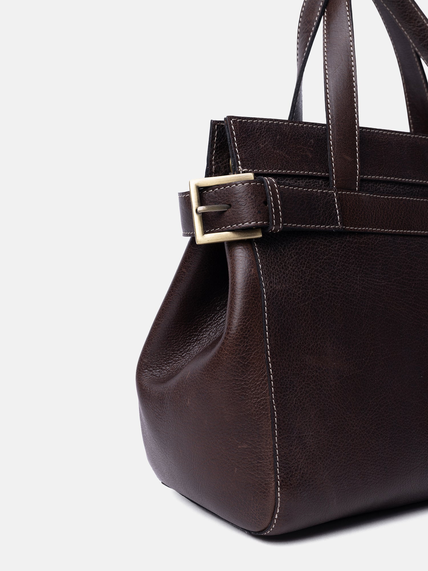 RE:DESIGNED Siri Small Handtasche Dunkelbraun Vollleder