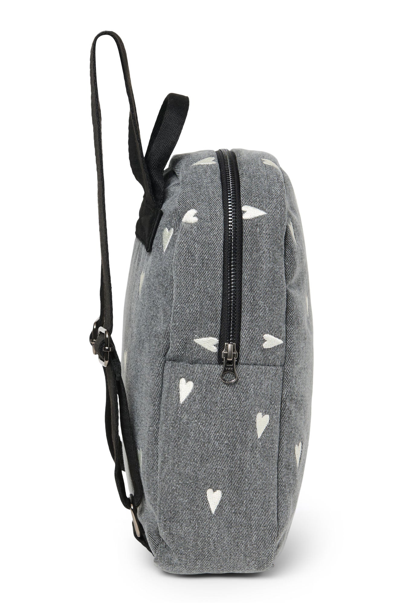 Studio Noos Denim Mini Backpack 1090 Rucksack Grey Hearts