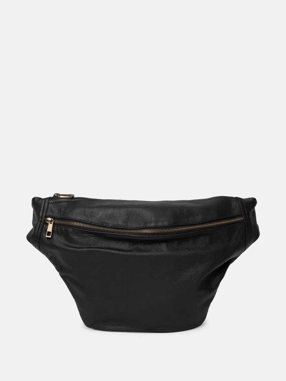 RE:DESIGNED Merla Urban Bauchtasche Schwarz Vollleder