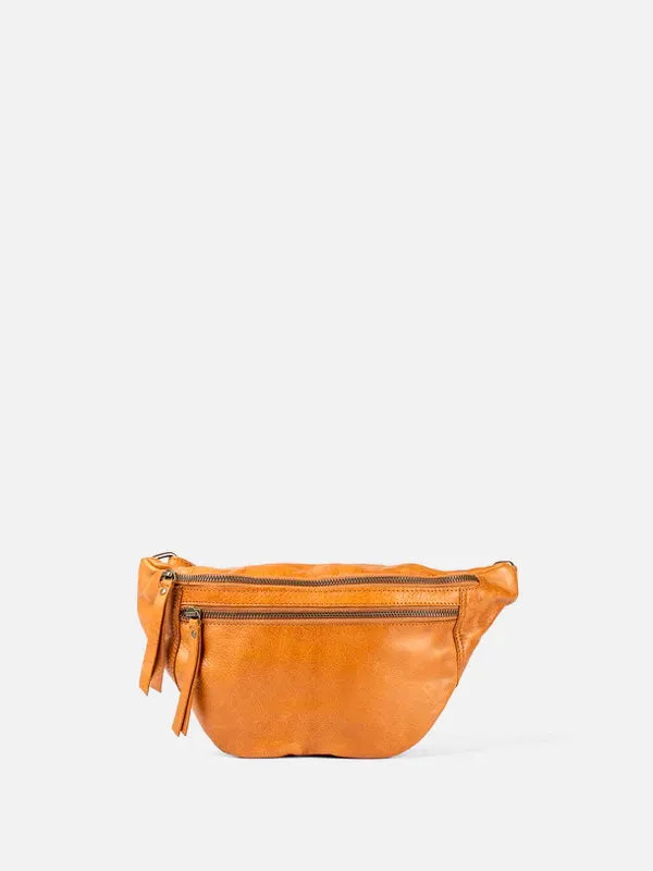 RE:DESIGNED Faust Urban 4875 Bauchtasche Burned Tan Leder