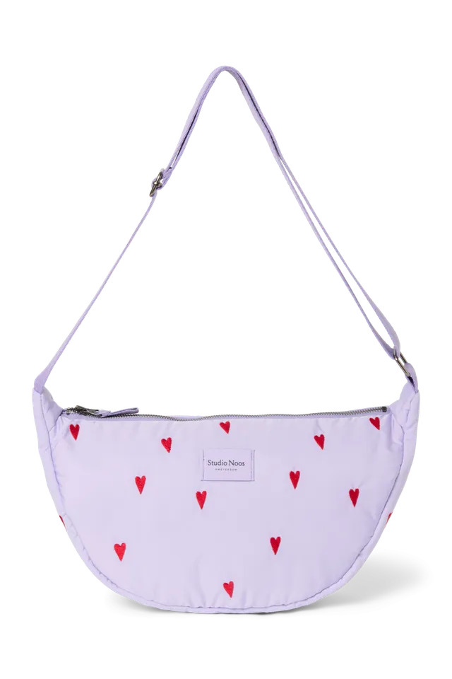 Studio Noos Puffy Bauchtasche Purple Hearts lila